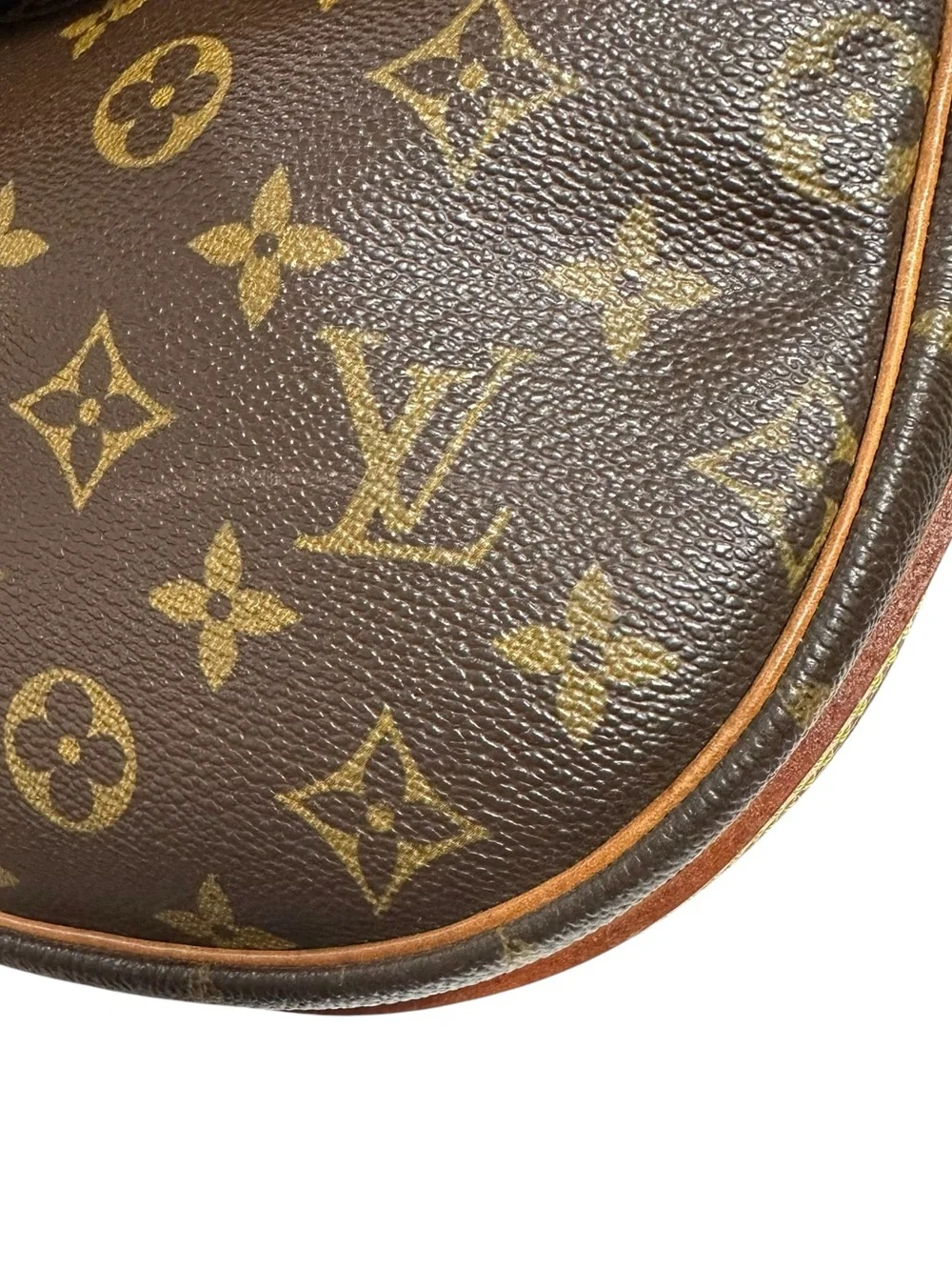 Louis Vuitton Monogram & Vachetta Leather Jeune Fille MM Crossbody Shoulder Bag